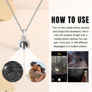 Custom Photo Projection Necklace with Hidden 'I Love You' | Silver, Rose Gold & Gold