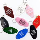 Yeah I Lift Weights Black Motel Style Keychain