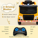 12V Kids Ride-on Garbage Truck with Warning Lights and 6 Recycling Accessories