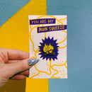 You Are My Main Squeeze Hugging Lemons Enamel Pin in Yellow