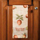 You Rock Me To My Core Apple Dish Cloth Towel | Cotten Linen Novelty Tea Towel | Embroidered Text | 18" x 28"