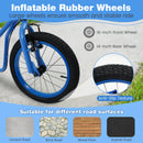 Youth Scooter with Adjustable Handlebar and 16/14-Inch Inflatable Wheels for Age 8+ Years Old