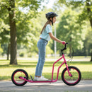 Youth Scooter with Adjustable Handlebar and 16/14-Inch Inflatable Wheels for Age 8+ Years Old