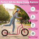 Youth Scooter with Adjustable Handlebar and 16/14-Inch Inflatable Wheels for Age 8+ Years Old