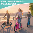 Youth Scooter with Adjustable Handlebar and 16/14-Inch Inflatable Wheels for Age 8+ Years Old