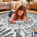 Butterfly Doodle Reversible Oxford Fabric And Flannel Blanket