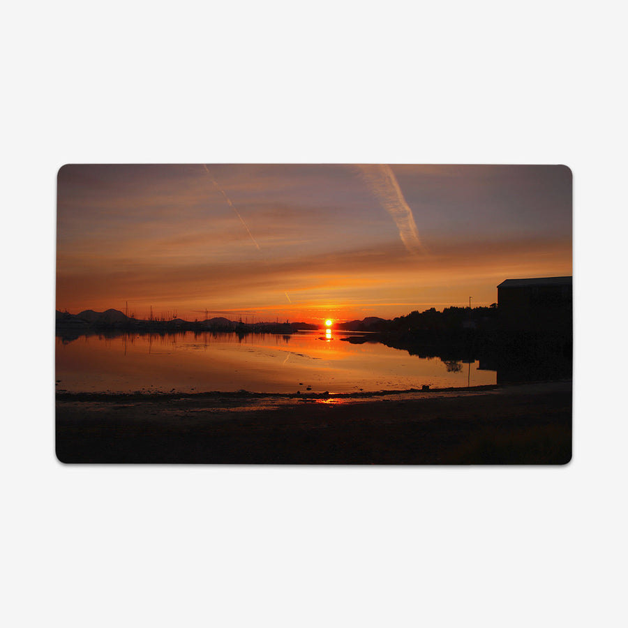 Sunset In The Harbor Playmat