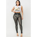 Zero Fucks to Give Metallic Mesh Leggings [Available in Sizes SM-L]