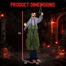 Life-Size Zombie Halloween Decoration with Glowing Eyes