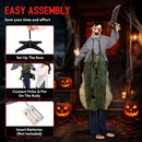 Life-Size Zombie Halloween Decoration with Glowing Eyes