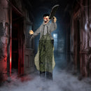 Life-Size Zombie Halloween Decoration with Glowing Eyes
