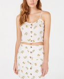 Polly & Esther Juniors Button-Front Floral-Print Tank Top