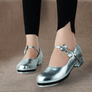 Girls Soft Bottom Glossy Bow Dance Shoe