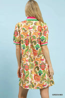 Umgee Jacquard Abstract Print Mini Dress