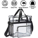 Clear Crossbody Bag Stadium Approved Clear Transparent Shoulder Bag See Through Zip Pouch Tote Bag Handbag with 11LBS Load