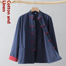 Cotton Linen Coat Vintage Top For Men