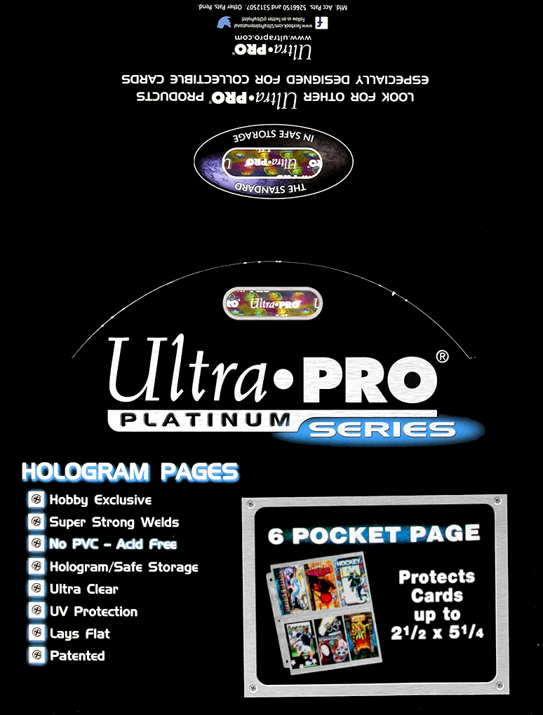 Ultra PRO: Platinum Hologram 6-Pocket Pages - 3-Holes (2.5