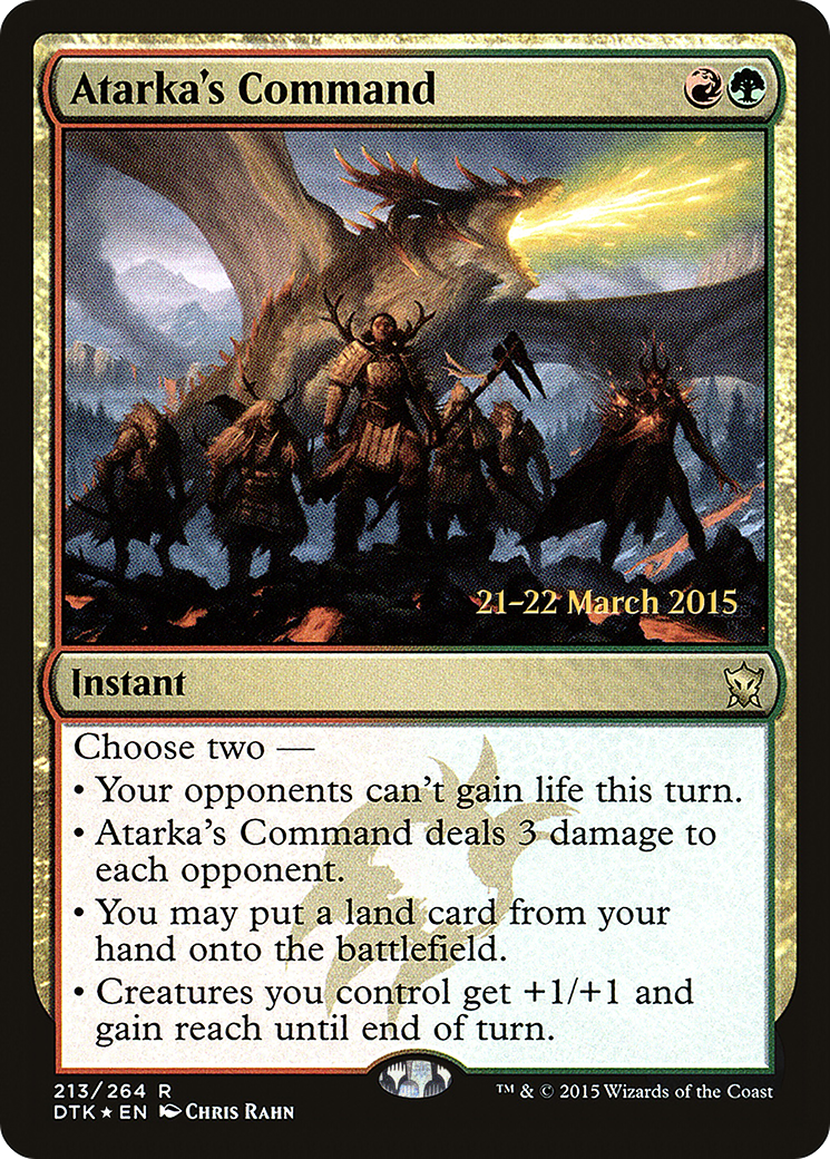 Atarka's Command (PRE-213S) - Dragons of Tarkir Promos Foil