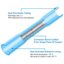 300Pcs Heat Shrink Butt Connector Solder Seal Wire Sleeve Connector Waterproof Insulated Electric Butt Splice Wire Terminals for Marine Trailers Cars