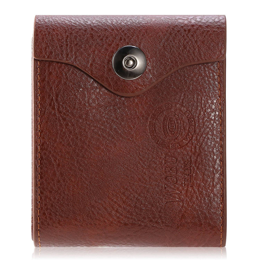 MenÕs Wallet PU Leather Bifold Purse Slim RFID Blocking Card Holder Cases w/ 2 ID Window Coin Pocket