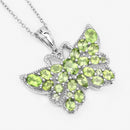 4.05 Carat Genuine Peridot .925 Sterling Silver Pendant