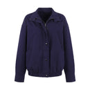 Womens American Workwear Style Stand-Neck Short Jacket