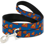 Dog Leash - Super Shield Diagonal Royal Blue/Red