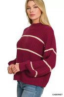 Zenana Oversize Striped Sweater