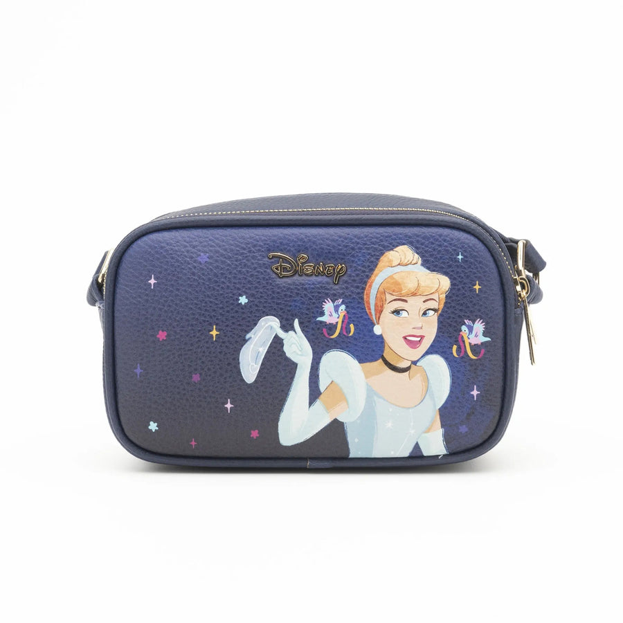 Disney Princess - Cinderella Double Zipper Vegan Leather Crossbody