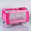 Foldable Baby Crib Playpen with Mosquito Net and Bag