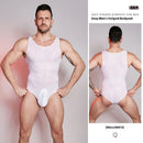 Thin Tight-fitting High Elastic Vertical Bar Men's One-piece