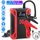 Car Jump Starter with Air Compressor Portable Car Battery Booster with Digital Tire Inflator with 2000mAh Peak Current for 12V Car 6.5L Gas or 4.0L Di