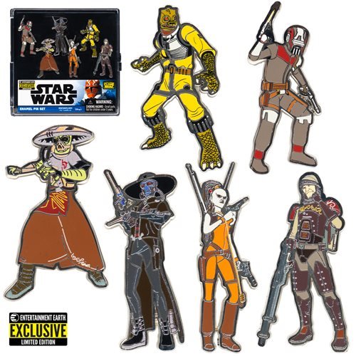 Star Wars Bounty Hunters Enamel Pin 6-Pack - Entertainment Earth Exclusive