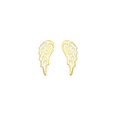 14k Yellow Gold Polished Wing Post Earrings