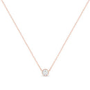 .925 Sterling Silver 1/2 Cttw Diamond Bezel 18" Pendant Necklace (I-J Color, I2-I3 Clarity)