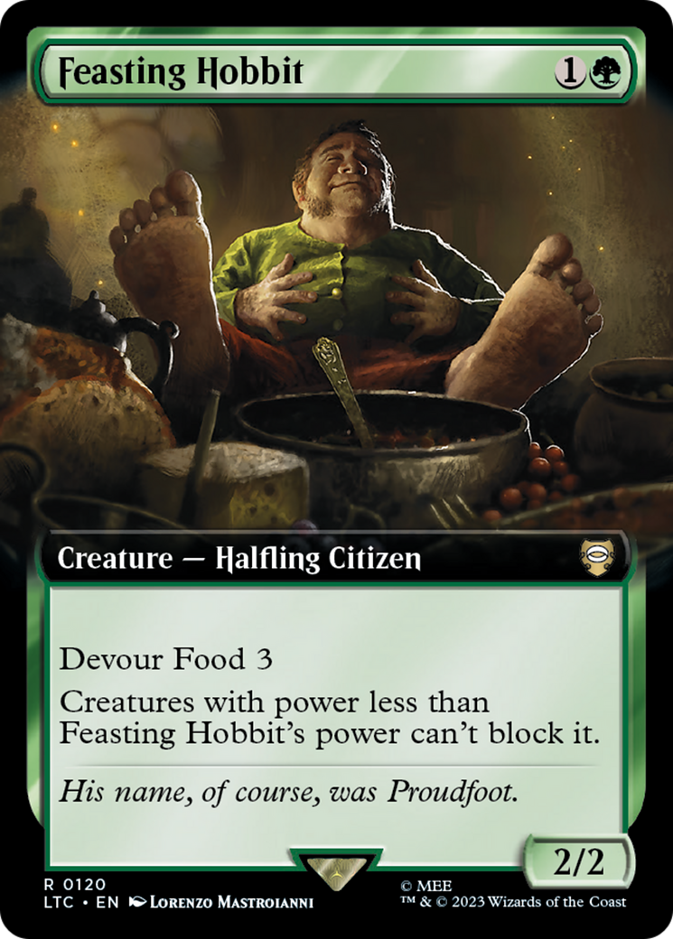 Feasting Hobbit (LTC-120) - Tales of Middle-earth Commander: (Extended Art) Foil