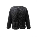 Womens Casual Solid-Color Cotton Jacket With Buttons