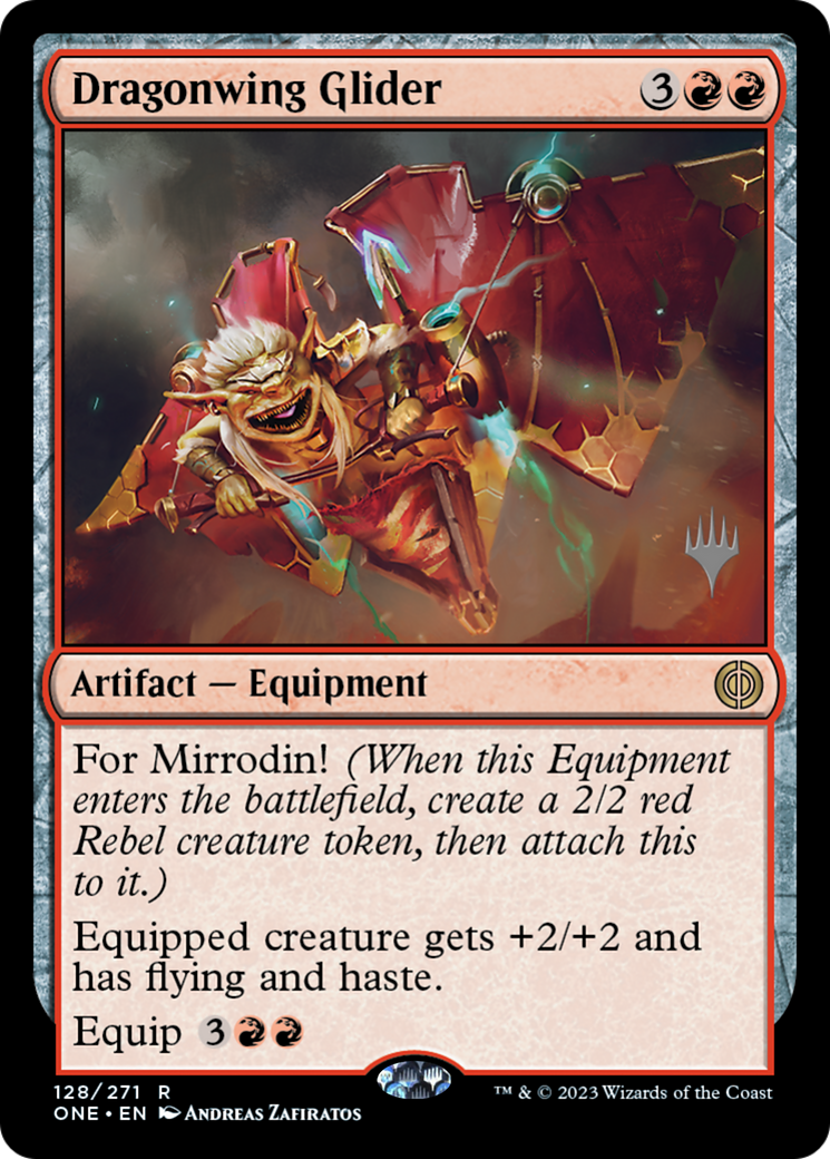 Dragonwing Glider (PPONE-128) - Phyrexia: All Will Be One Promos Foil