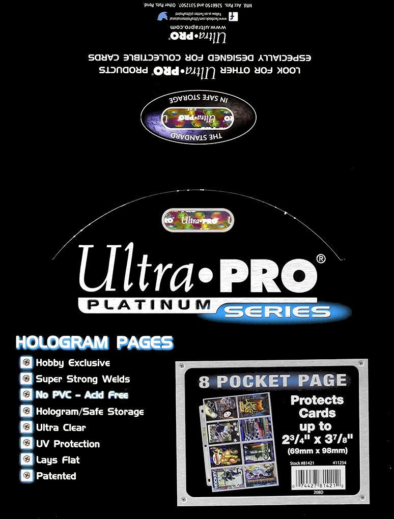 Ultra PRO: Platinum Hologram 8-Pocket Pages - 3-Holes (3.5
