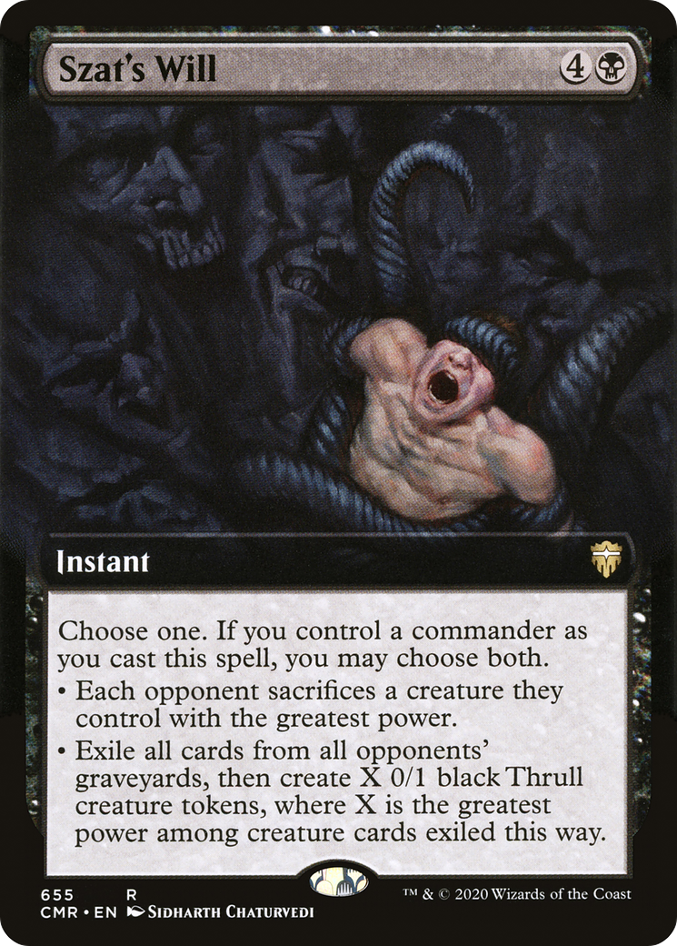 Szat's Will (CMR-655) - Commander Legends: (Extended Art) Foil
