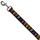 Dog Leash - Guardians of the Galaxy Badge/5-Character Icons Black/Multi Color