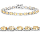 9.03 Carat Genuine Citrine .925 Sterling Silver Bracelet