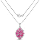 4.46 Carat Genuine Ruby .925 Sterling Silver Pendant