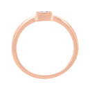 14K Rose Gold Plated .925 Sterling Silver 1/20 cttw Miracle Set Diamond Promise Ring (J-K Color, I1-I2 Clarity) - Size 6