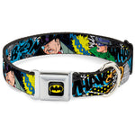 Batman Full Color Black Yellow Seatbelt Buckle Collar - Batman & Villains1