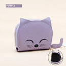 Women's Leather Card Holder with Cartoon Pendant