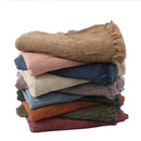 New Womens Solid-color Pleated Faux Hijab