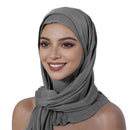 Modal Multi-color Breathable Neck Warmer Highly Elastic Base-layer Hooded Long Scarf Set
