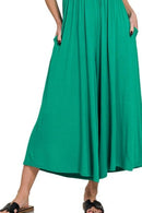 Zenana Double Layered Short Sleeve Jumpsuits