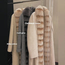 Alpaca Fleecefiber Coat Detachable Fox Fur Collar